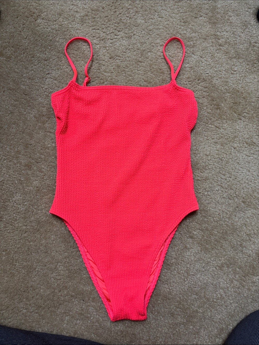 Billabong Hot Pink Textured One-Piece Swimsuit